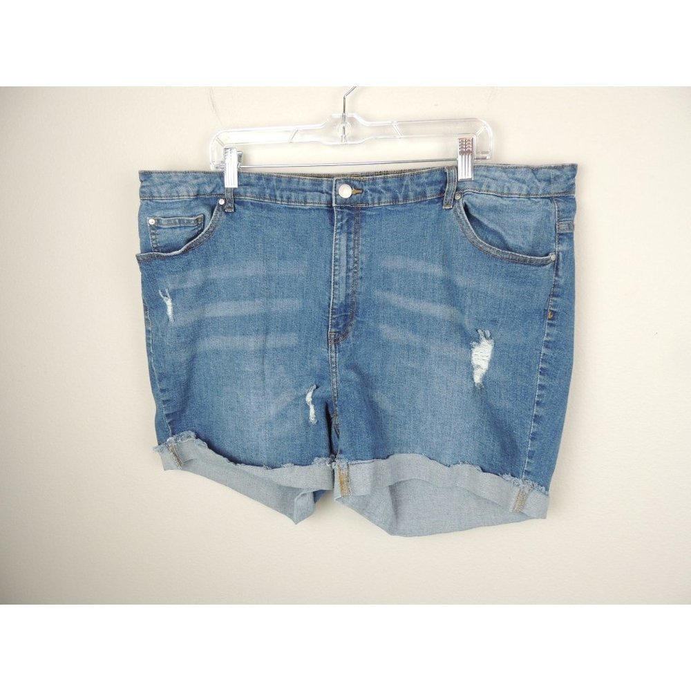 Ellos Womens plus size cuffed jean shorts womens size 24